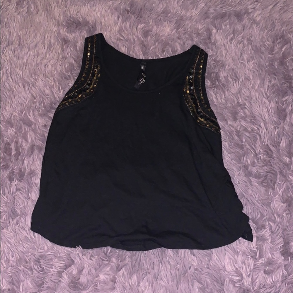 Blank embellished tank top
